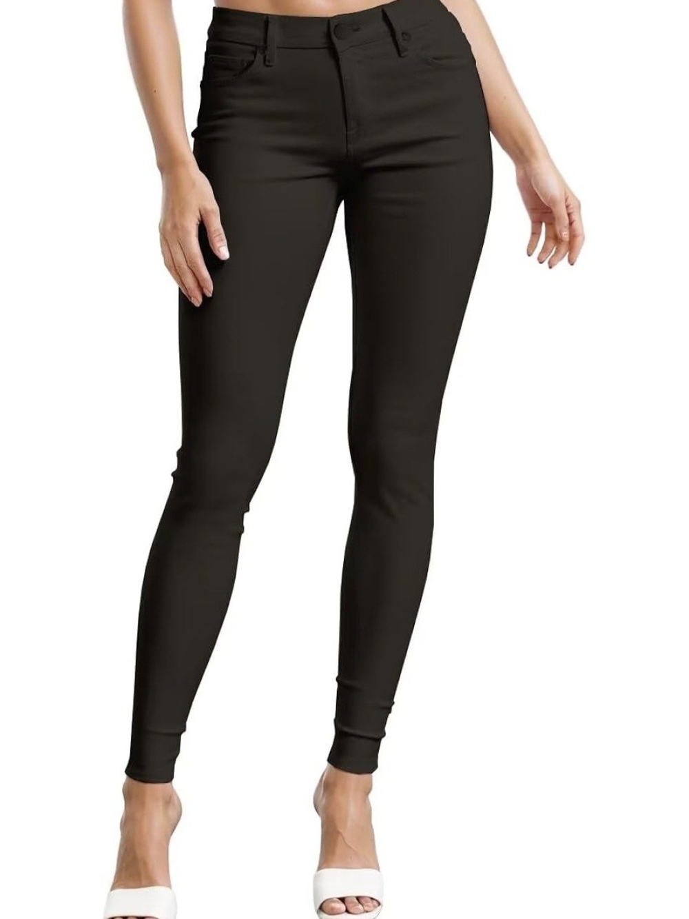 Hybrid & Company Black High-Waist Skinny Pants Large